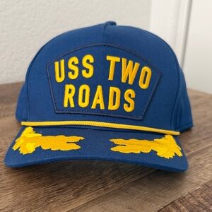 USS Two Roads Blue and Yellow Kids Cap